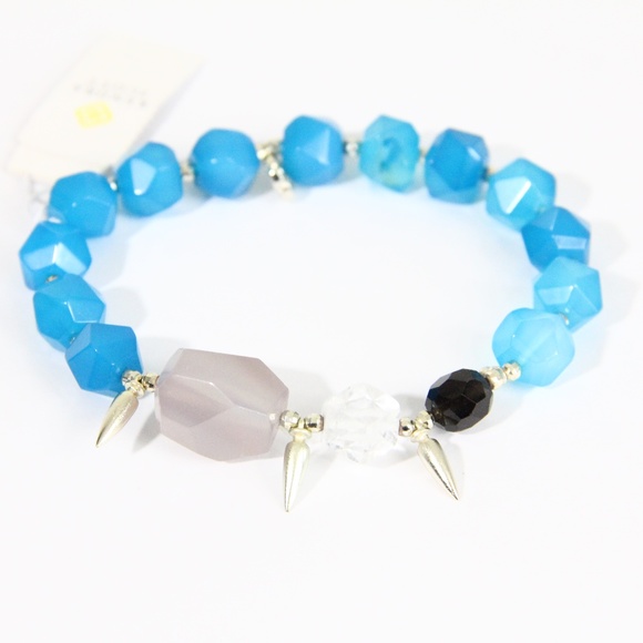 Kendra Scott Sadie Bracelet NEW Fashion Jewelry Beaded stretch blue - Picture 4 of 7